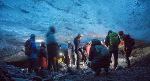 Sapphire ice cave